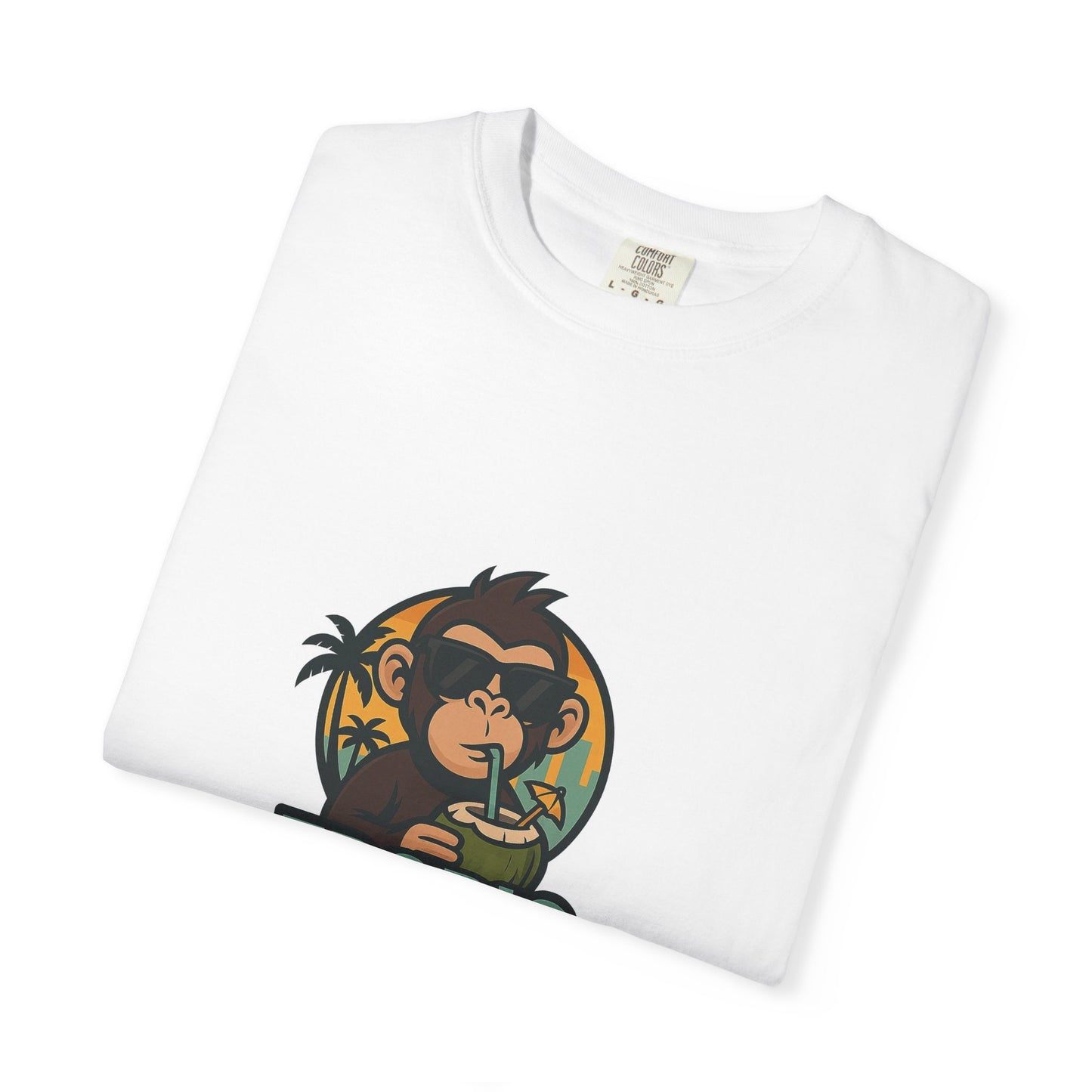Tropic Monkey Unisex Garment-Dyed T-shirt, Casual Wear, Tropical Vibe, Summer Fashion, Gift for Animal Lovers, Eco-Friendly Tee